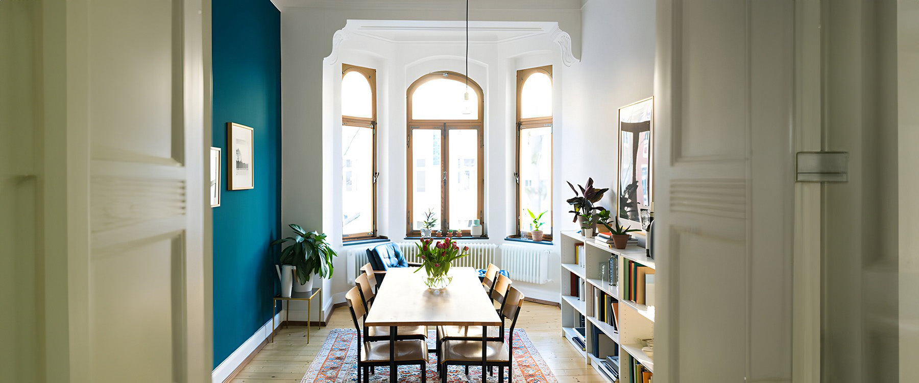 a family dining room in a house