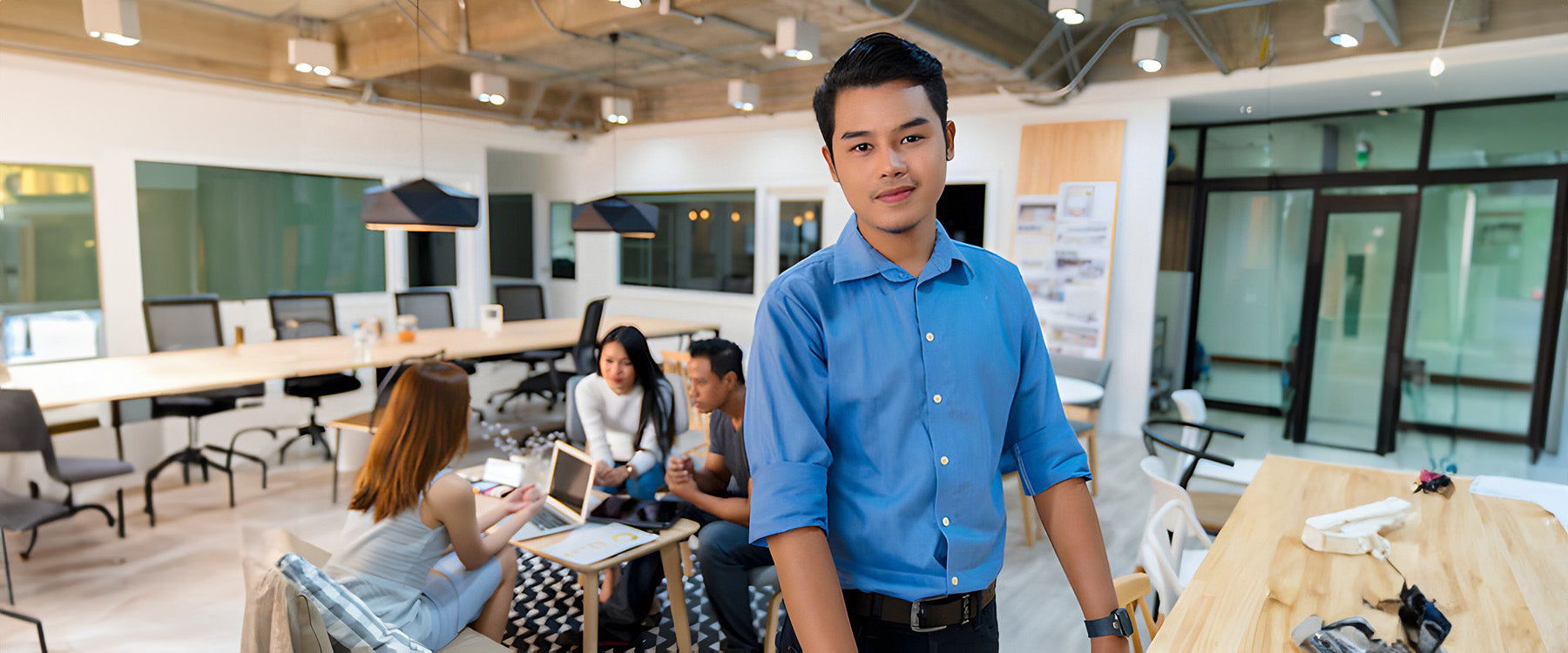 an interior designer in an office