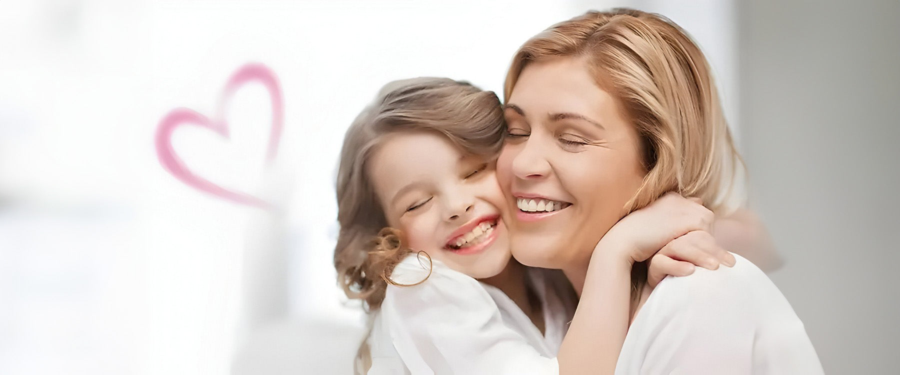 a mother and daughter hugging