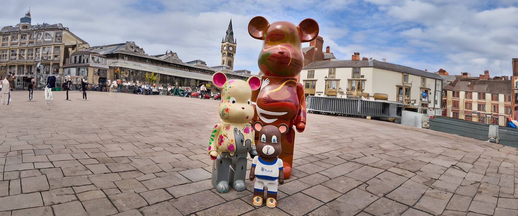 3 Giant bear sculptures on The Darlington bear trail